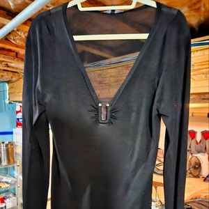 Gucci rayon top with gold hardware